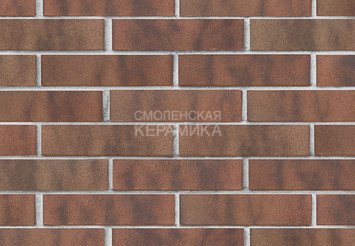 Кирпич лицевой керамический ЛСР Ореховый флэш, гладкий, 1НФ 2