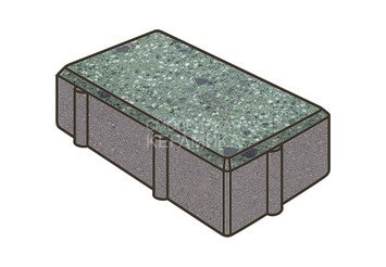 Гранитная тротуарная плитка Готика, Брусчатка Granite FINO, 200x100x100, Порфир 1