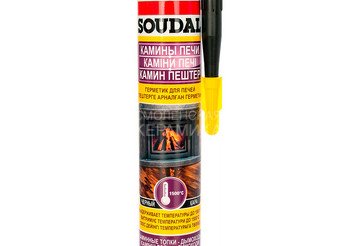 Герметик термостойкий (1500*C) SOUDAL Calofer черный 280мл (102829) (15 шт/уп) 1