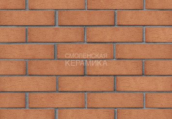 Кирпич лицевой керамический ЛСР Красный с кремовой посыпкой, рустик, 1НФ 1