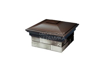 Колпак Zking Monblan 355x355 с посадкой на 1,5 кирпича (0,7нф) коричневый 1