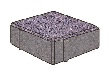 Тротуарная плитка Готика, Квадрат Premium Gold, 100x100x80 мм, цвет Голд 20 1