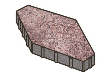 Гранитная тротуарная плитка Готика, Зарядье Granite FINO, 600x400x100, Сансет 1