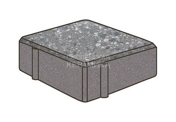 Гранитная тротуарная плитка Готика, Квадрат Granite FINO, 100x100x80, Галенит 1