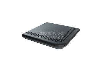Ступень из полимерного композита угловая ZKING Verona графит 2