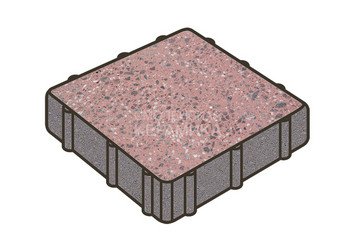 Гранитная тротуарная плитка Готика, Квадрат Granite FINO, 300x300x80, Ладожский 1