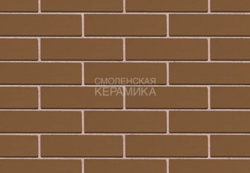 Кирпич облицовочный керамический ЖКЗ Темно-коричневый гладкий 0,5НФ 5