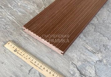 Террасная доска Latitudo Solid полнотелая 150x21x4000 мм, Каштан 7