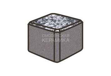 Гранитная тротуарная плитка Готика, Куб Granite FINO, 100x100x100, Диорит 1