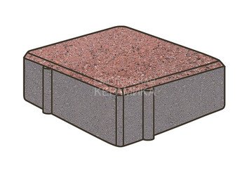 Тротуарная плитка Готика, Квадрат Premium Gold, 100x100x60 мм, цвет Голд 8 1