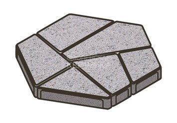 Тротуарная плитка Готика, Полигональ Premiun Gold, 893x780x80 мм, цвет Голд 1 1