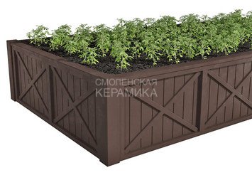 Модульная грядка Астра 900x900x320мм (готовый комплект), коричневый 3