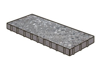 Гранитная тротуарная плитка Готика, Плита Granite FINO, 1000x500x100, Галенит 1