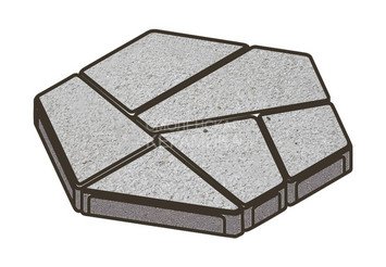 Тротуарная плитка Готика, Полигональ Premiun Gold, 893x780x80 мм, цвет Голд 22 Кристалл 1