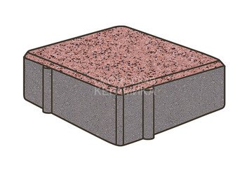 Тротуарная плитка Готика, Квадрат Premium Gold, 100x100x60 мм, цвет Голд 17 1