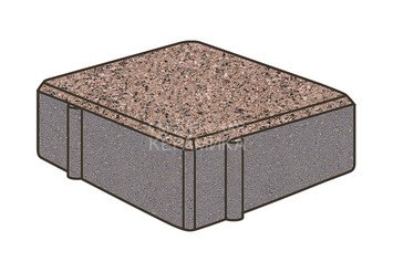 Тротуарная плитка Готика, Квадрат Premium Gold, 100x100x60 мм, цвет Голд 16 1
