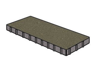 Тротуарная плитка Готика, "Плита Profi", 800x400x80 мм, серый