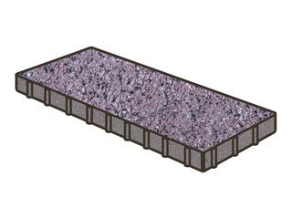 Тротуарная плитка Готика, Плита Premium Gold, 600x300x100 мм, цвет Голд 20