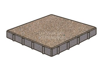 Тротуарная плитка Готика, Квадрат Premium Gold, 400x400x100 мм, цвет Голд 5 1