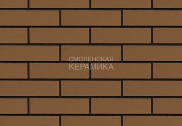 Кирпич облицовочный керамический ЖКЗ Темно-коричневый гладкий 0,5НФ 2