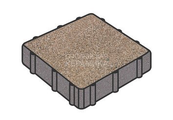 Тротуарная плитка Готика, Квадрат Premium Gold, 200x200x80 мм, цвет Голд 5 1