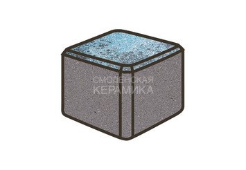 Гранитная тротуарная плитка Готика, Куб Granite FINO, 100x100x100, Азул Бахия 1