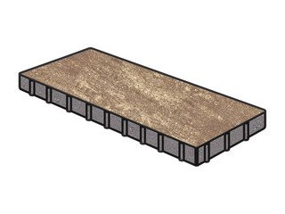 Тротуарная плитка Готика, "Плита Natur", 700x350x100 мм, танго