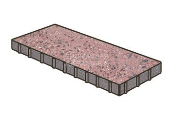 Гранитная тротуарная плитка Готика, Плита Granite FINO, 900x300x100, Ладожский 1