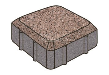 Тротуарная плитка Готика, Старая площадь Premiun Gold, 160x160x60 мм, цвет Голд 16 1