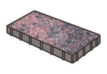 Гранитная тротуарная плитка Готика, Плита Granite FINO, 400x200x80, Дымовский 1
