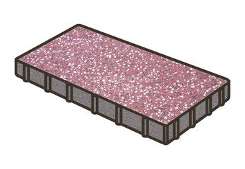 Гранитная тротуарная плитка Готика, Плита Granite FINO, 600x300x80, Емельяновский 1