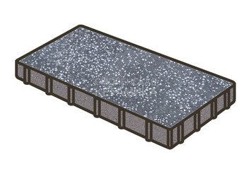 Гранитная тротуарная плитка Готика, Плита Granite FINO, 600x400x80, Суховязкий 1