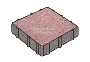 Гранитная тротуарная плитка Готика, Квадрат Granite FINO, 400x400x80, Травертин 1