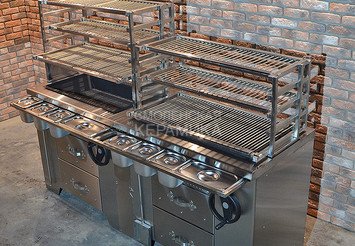 Мангал многофункциональный угольный УММ/2-ROBATA L2000 1