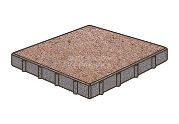 Тротуарная плитка Готика, Квадрат Premium Gold, 600x600x100 мм, цвет Голд 4 1