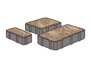 Тротуарная плитка Готика, "Новый Город Natur", 80 мм, танго