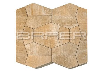 Тротуарная плитка BRAER Витраж, Color Mix Плато, 80 мм 2