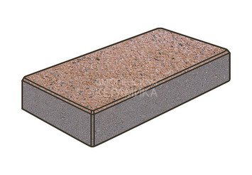 Тротуарная плитка Готика, Картано Premiun Gold, 300x150x60 мм, цвет Голд 4 1