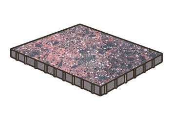 Гранитная тротуарная плитка Готика, Квадрат Granite FINO, 1000x1000x100, Дымовский 1