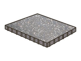 Гранитная тротуарная плитка Готика, Квадрат Granite FINO, 1000x1000x100, Ильменит