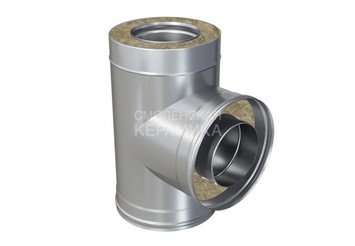 Сэндвич-тройник 90° (430/0,8мм + оц.) Ф120х200 1
