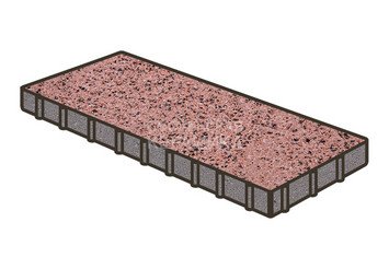 Тротуарная плитка Готика, Плита Premium Gold, 900x300x80 мм, цвет Голд 17 1