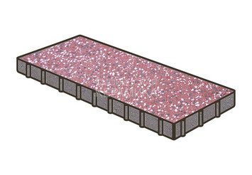 Гранитная тротуарная плитка Готика, Плита Granite FINO, 900x300x100, Емельяновский 1