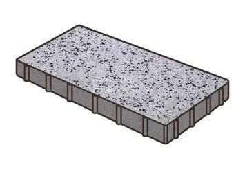 Тротуарная плитка Готика, Плита Premium Gold, 600x300x80 мм, цвет Голд 3 1