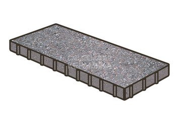 Тротуарная плитка Готика, Плита Premium Gold, 900x300x80 мм, цвет Голд 13 1
