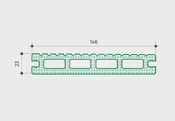 Террасная доска EasyDecking Wood-X 146x23x3010 мм, Бежевый 6