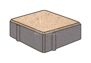 Гранитная тротуарная плитка Готика, Квадрат Granite FINO, 100x100x80, Павловское 1