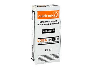 Шпаклевочный и клеящий раствор Quick-mix, SKS серый 25 кг