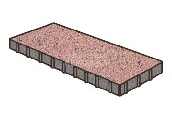 Тротуарная плитка Готика, Плита Premium Gold, 900x300x80 мм, цвет Голд 18 1
