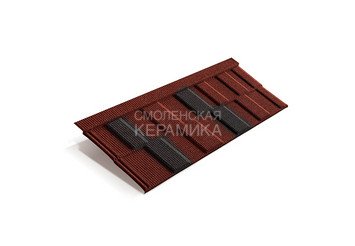 Композитная черепица Metrotile METROVIKSEN Красно-чёрный 1